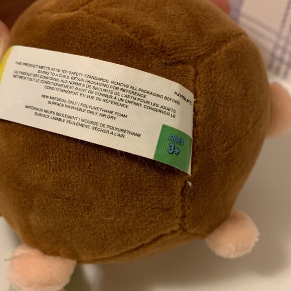 Plush Slo-Rise Critter “Pebbles” Keychain Animal squishable squeezable figit - Picture 5 of 6